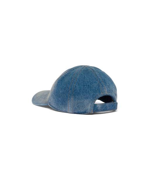 Prada Blue Baseballkappe Aus Denim