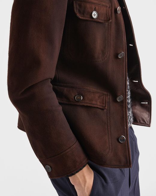 Prada Brown Suede Jacket for men