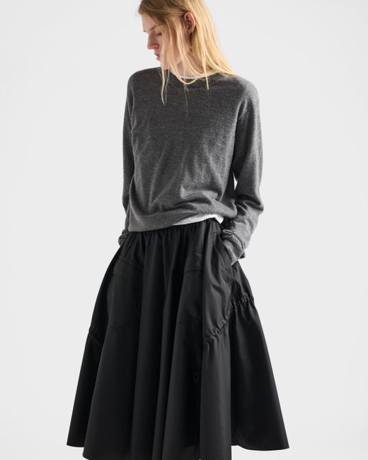 Prada Black Re-Nylon Circle Skirt