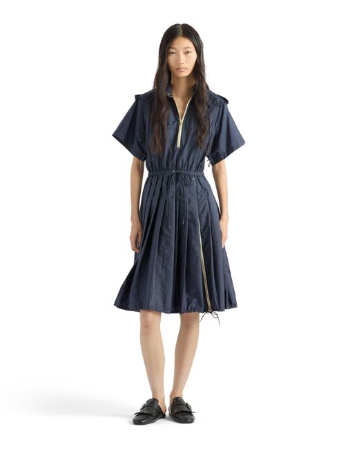 Vestido Midi De Re-Nylon Ligero Prada de color Blue