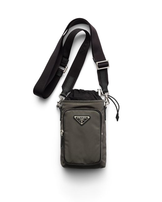 Prada Black Re-Nylon Smartphone Case for men