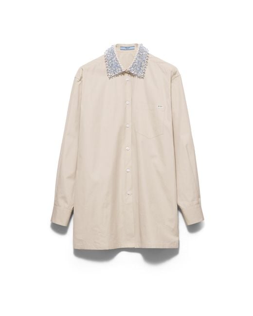 Prada Natural Poplin Shirt