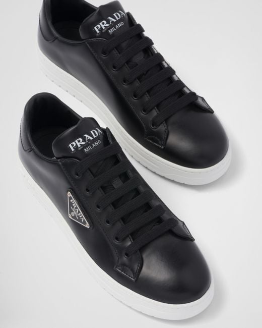 Prada Multicolor Downtown Brushed Leather Sneakers