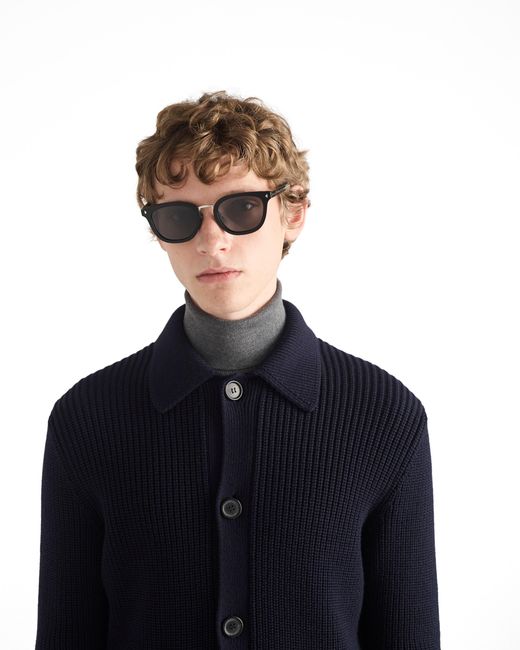 Prada Multicolor Sunglasses With The Iconic Metal Plaque for men