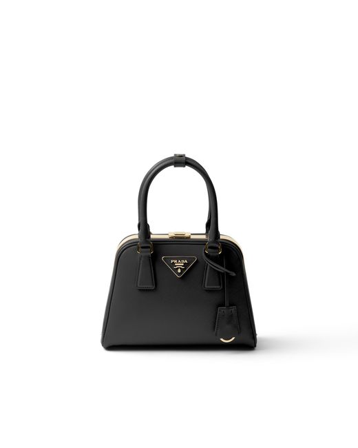 Prada Black Pyramid Saffiano Leather Mini Bag