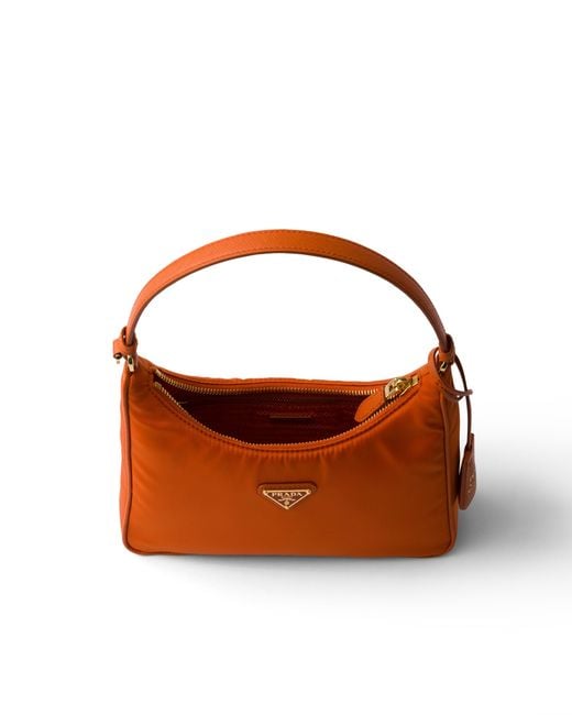 Prada Brown Re-Edition 2005 Re-Nylon And Saffiano Mini Bag