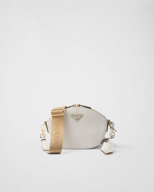Prada White Leather Mini Shoulder Bag