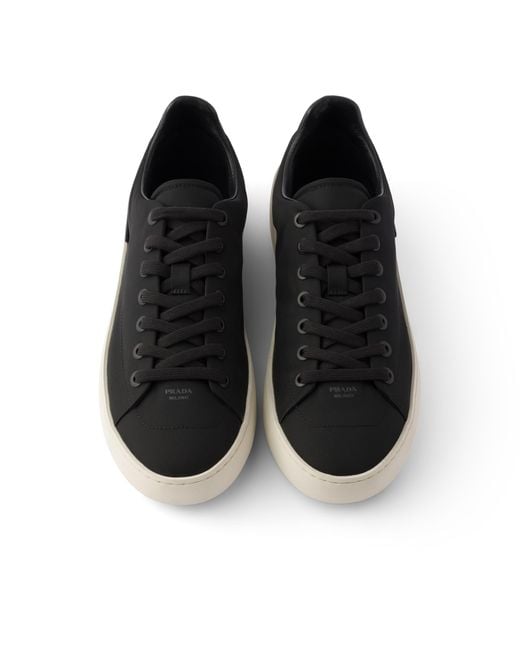 Prada Black Court Re-Nylon Sneakers for men
