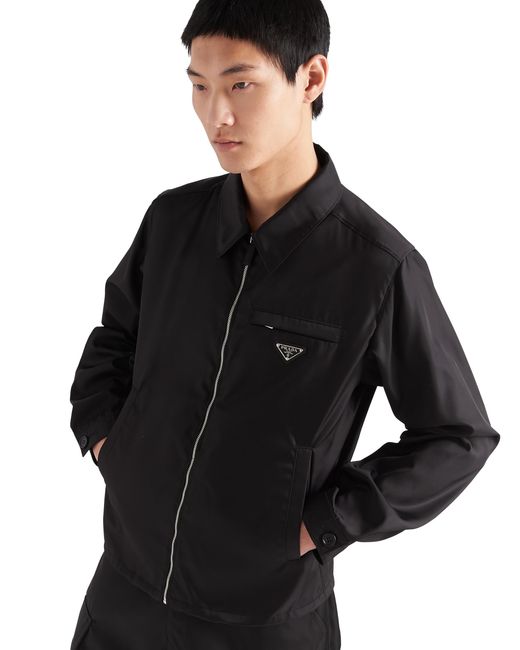 Prada Black Re-nylon Blouson Jacket for men