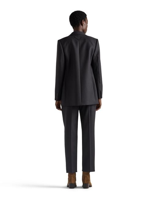 Prada Blue Single-Breasted Gabardine Jacket