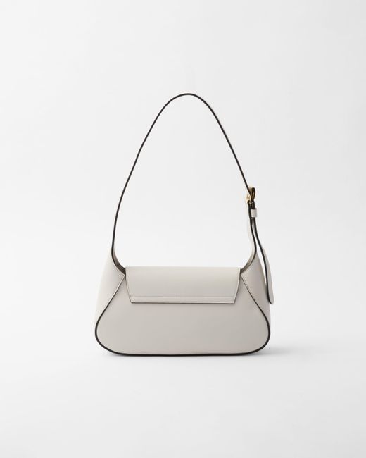 Prada White Small Leather Shoulder Bag