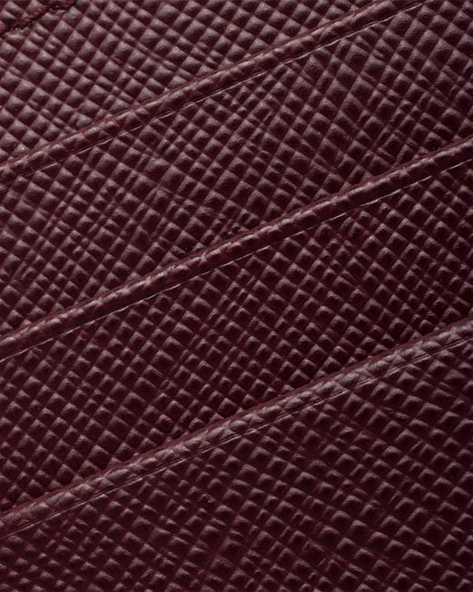 Prada Purple Saffiano Leather Card Holder, Burgundy