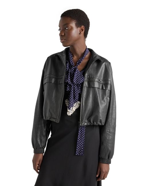 Prada Black Nappa Leather Jacket
