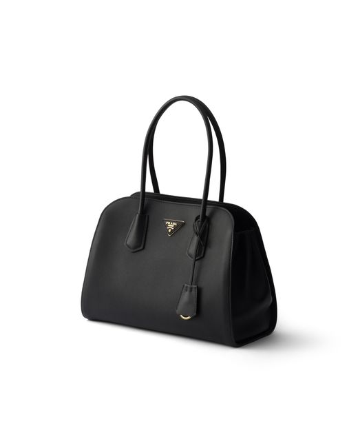 Prada Black Medium Leather Tote Bag