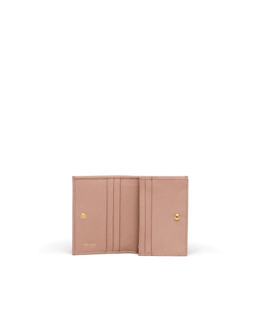 Prada Pink Small Saffiano Leather Wallet