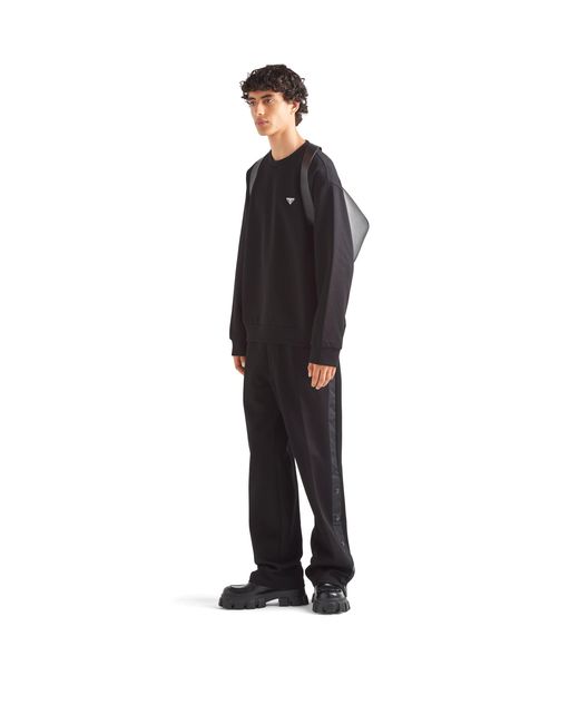 Sudadera De Algodón Técnico, Hombre, Talla Prada de hombre de color Blue