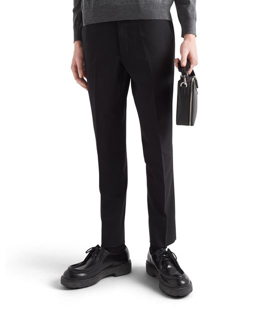 Prada Black Light Stretch Wool Pants for men