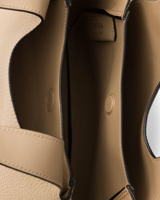 Prada Natural Liaison Small Leather Tote Bag