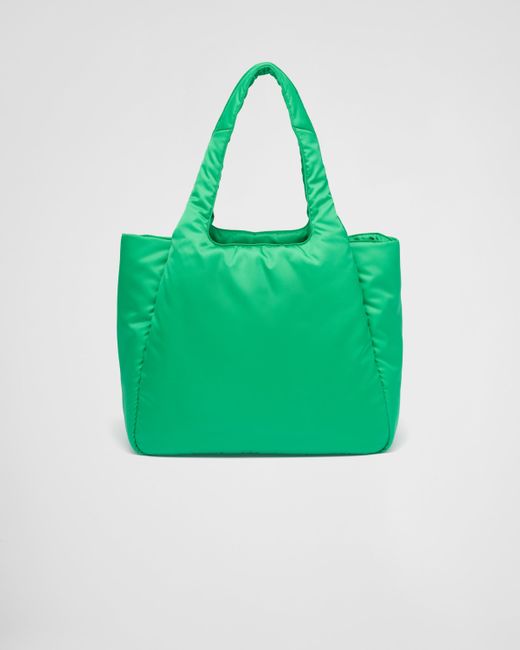 Prada Green Large Padded Re-nylon Tote Bag