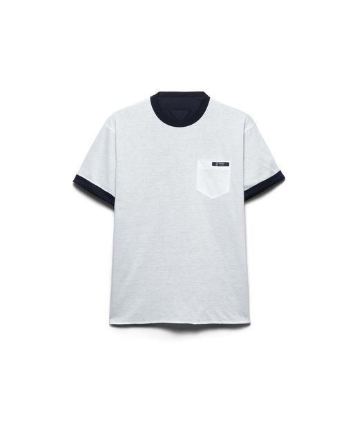 Prada White Reversible Cotton T-Shirt for men
