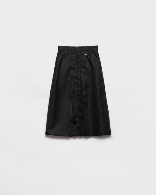 Jupe Évasée En Re-Nylon Prada en coloris Black