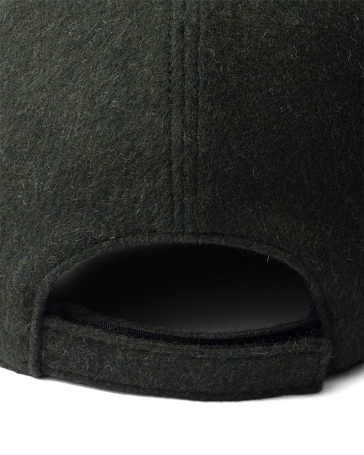 Prada Black Loden Fabric Baseball Cap