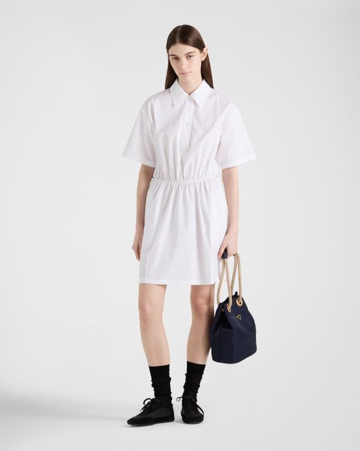【プラダ・PRADA】Poplin mini-dress Prada Poplin Mini-Dress | Saks Fifth Avenue