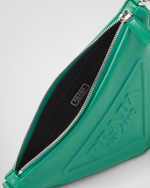 Prada Green Triangle Leather Mini-bag