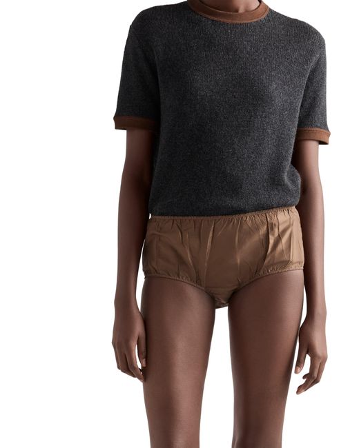 Prada White Taffeta Briefs