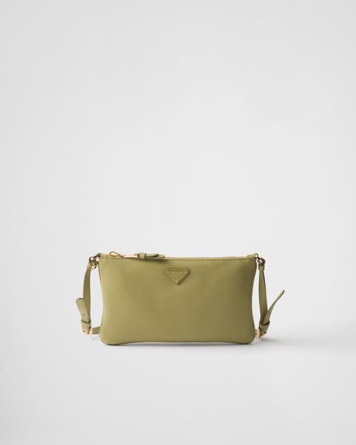 Pochette En Cuir Prada en coloris Green
