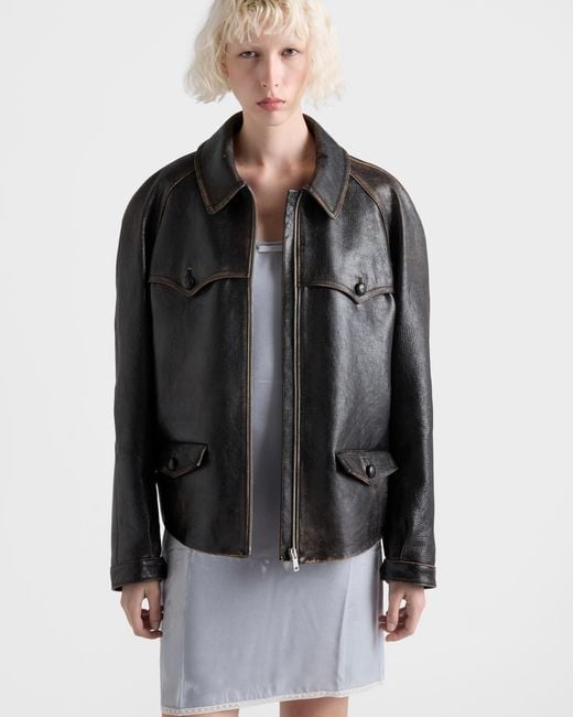 Prada Black Leather Jacket