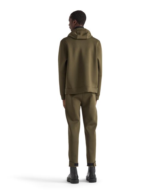 Prada Green Technical Fabric Hoodie for men