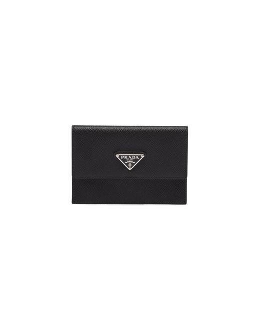 Prada Black Saffiano Leather Document Holder for men