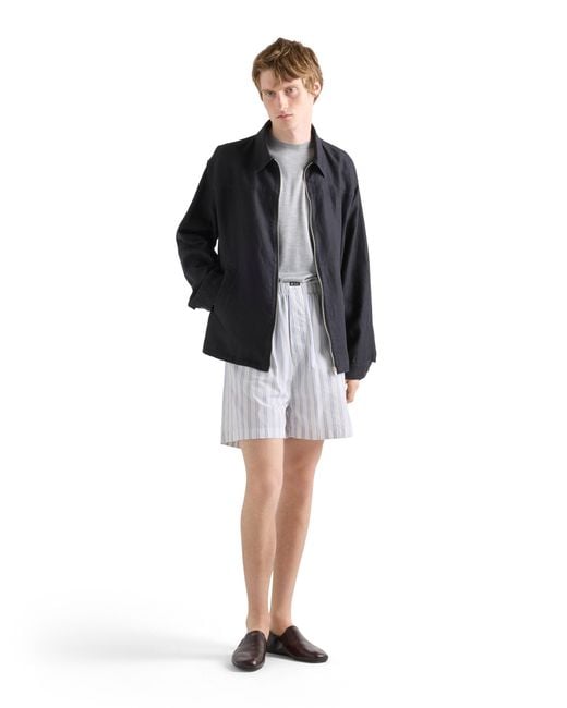 Prada Blue Linen Jacket for men