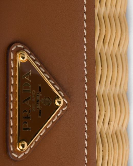 Borsa A Tracolla Small di Prada in Brown