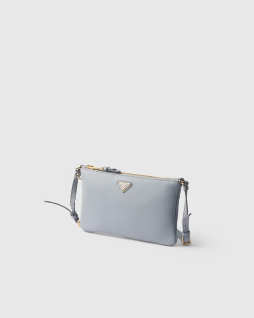 Prada Blue Pouch Aus Leder