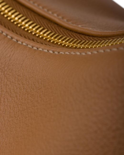 Prada Brown Aimée Large Leather Shoulder Bag