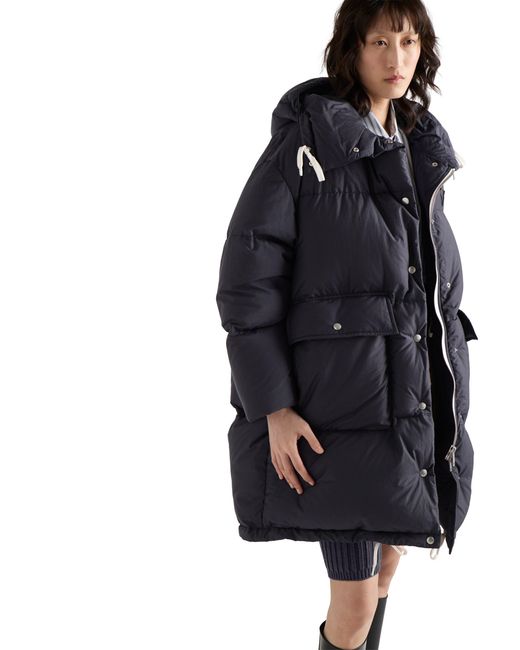 Prada Blue Soft Canvas Down Parka