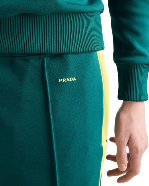 Prada Green Technical Fabric Pants for men