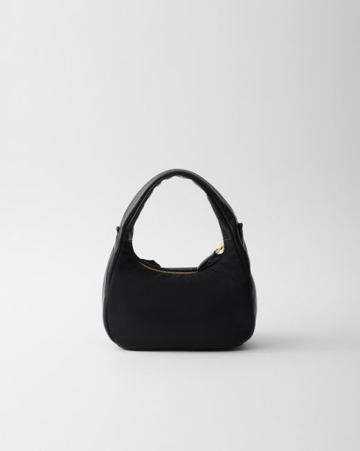 Mini Sac En Re-Nylon Et Cuir Nappa Avec Nœud Prada en coloris Black