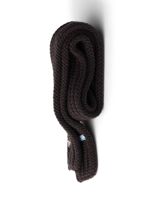 Prada White Wool Scarf, Dark