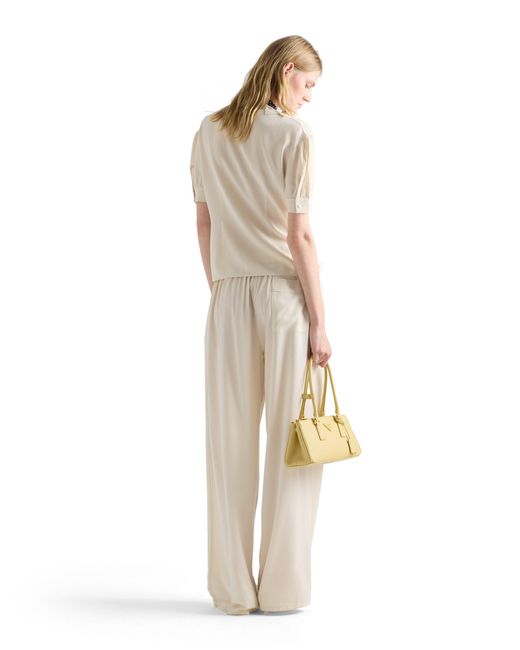 Prada White Marocain Shirt