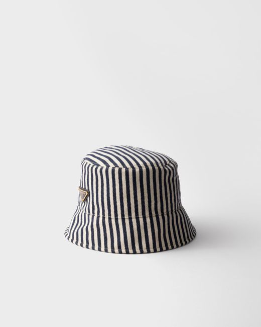 Prada White Fischerhut Aus Baumwolle
