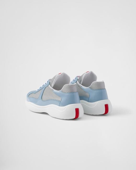 Prada Blue America's Cup Biker Fabric Sneakers