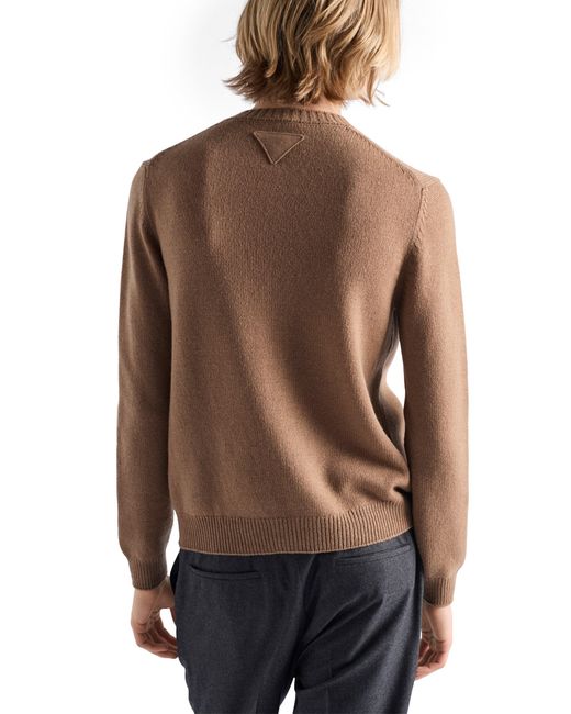 Prada Brown Cashmere Cardigan for men