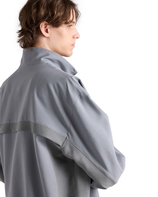 Prada Gray Mohair Wool Jacket for men