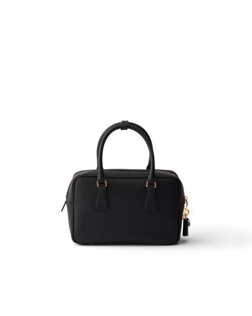 Prada Black Small Saffiano Leather Top-Handle Bag