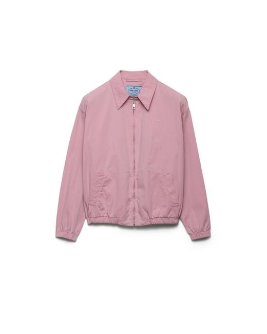 Prada Pink Old Gabardine Blouson Jacket