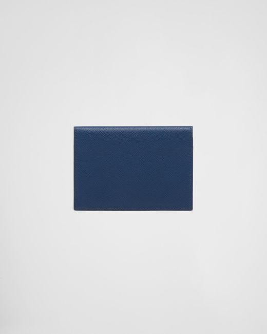 Prada Blue Saffiano Leather Document Holder for men