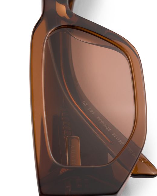 Prada Brown Sunglasses With Triangle Logo for men